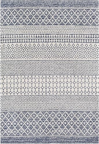 Miniatura 4 de Livabliss Tirian - Alfombra marroquí bohemia, 6 pies 4 pulgadas x 9 pies, color azul oscuro