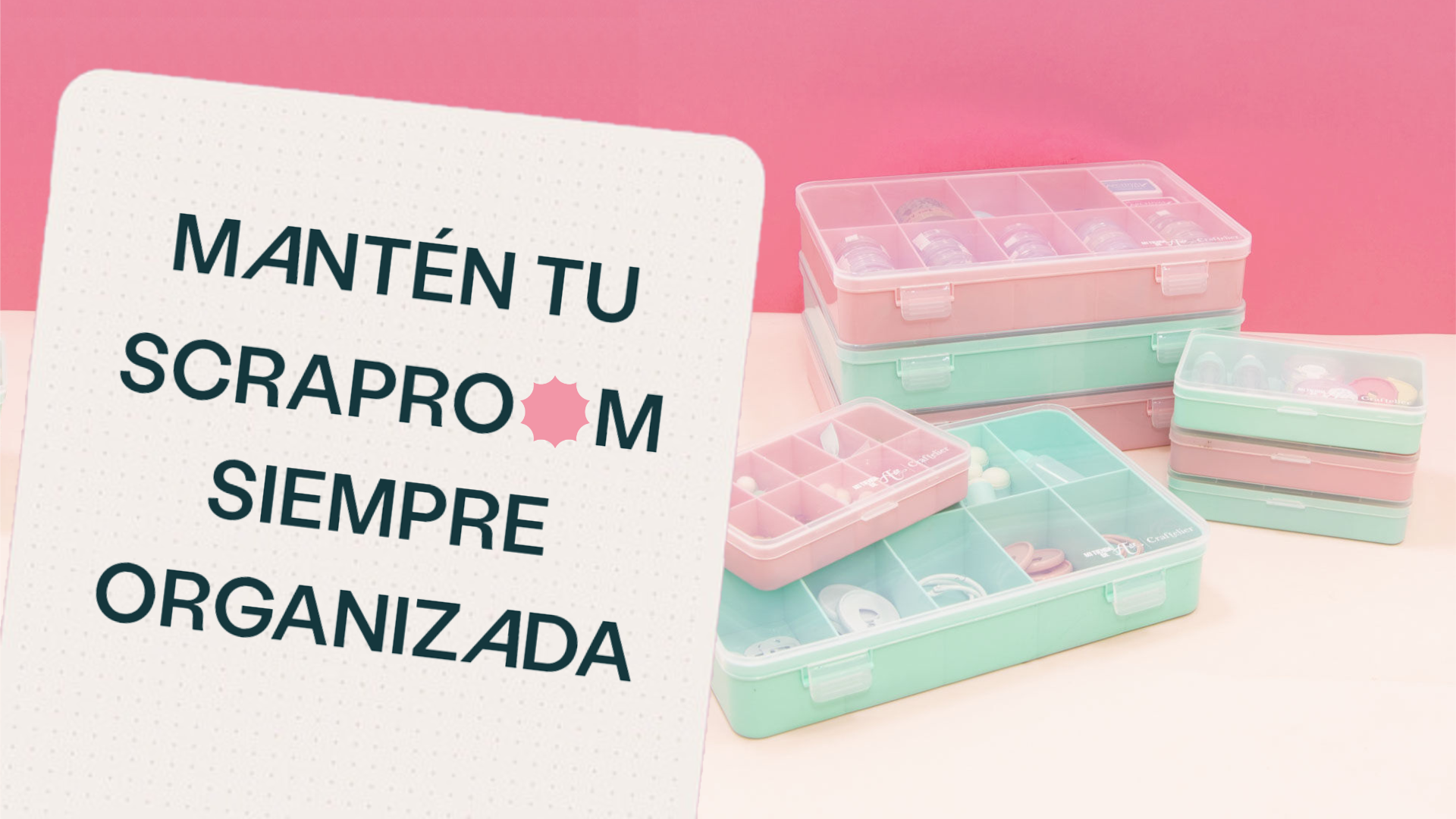 Scrapbook Box Craftelier 10-Compartment Organizer Box - 10.4x7x1.65 ...