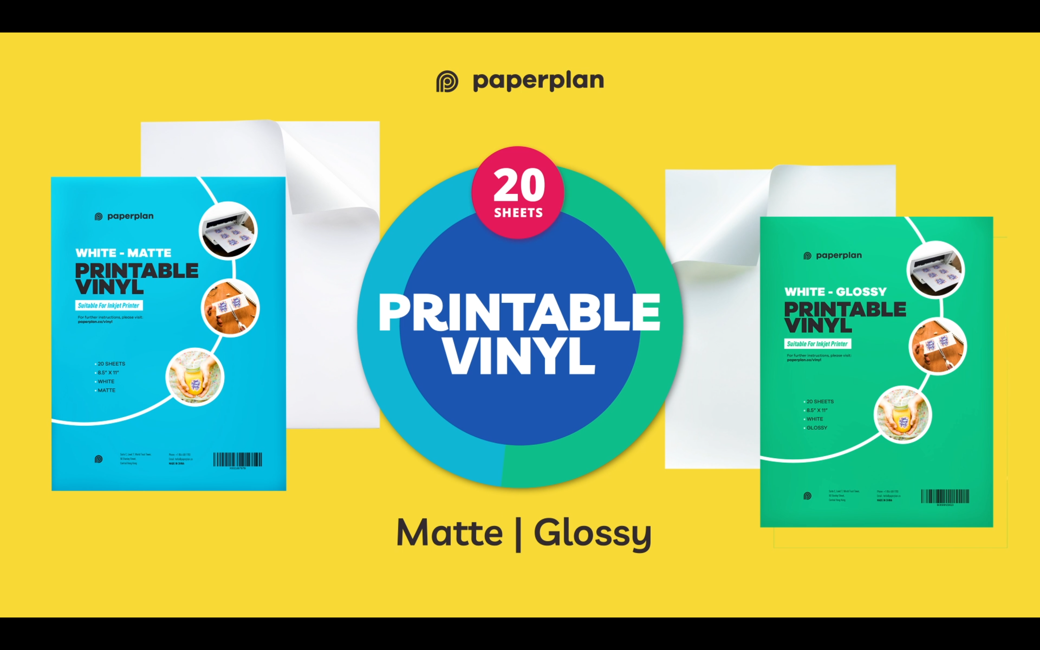 Printable Vinyl For Inkjet Printer Sticker Paper