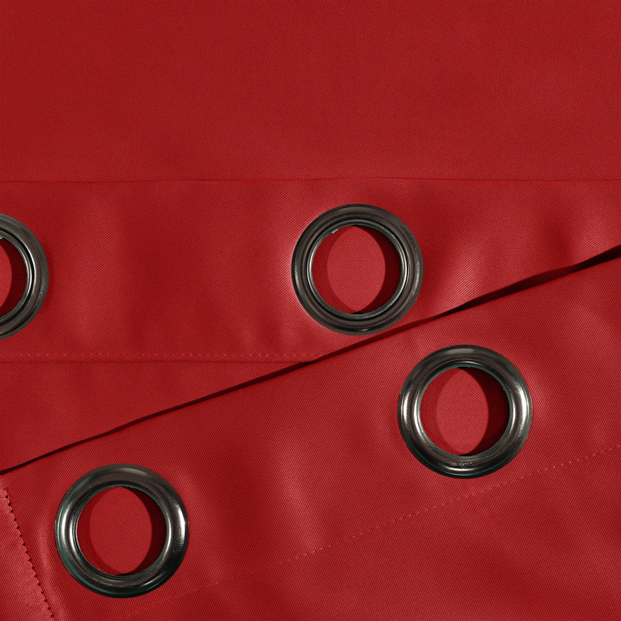 Lush Decor Paire de Rideaux occultants à Isolation Thermique avec œillets, 132,1 cm de Large x 241,3 cm de Long, Rouge