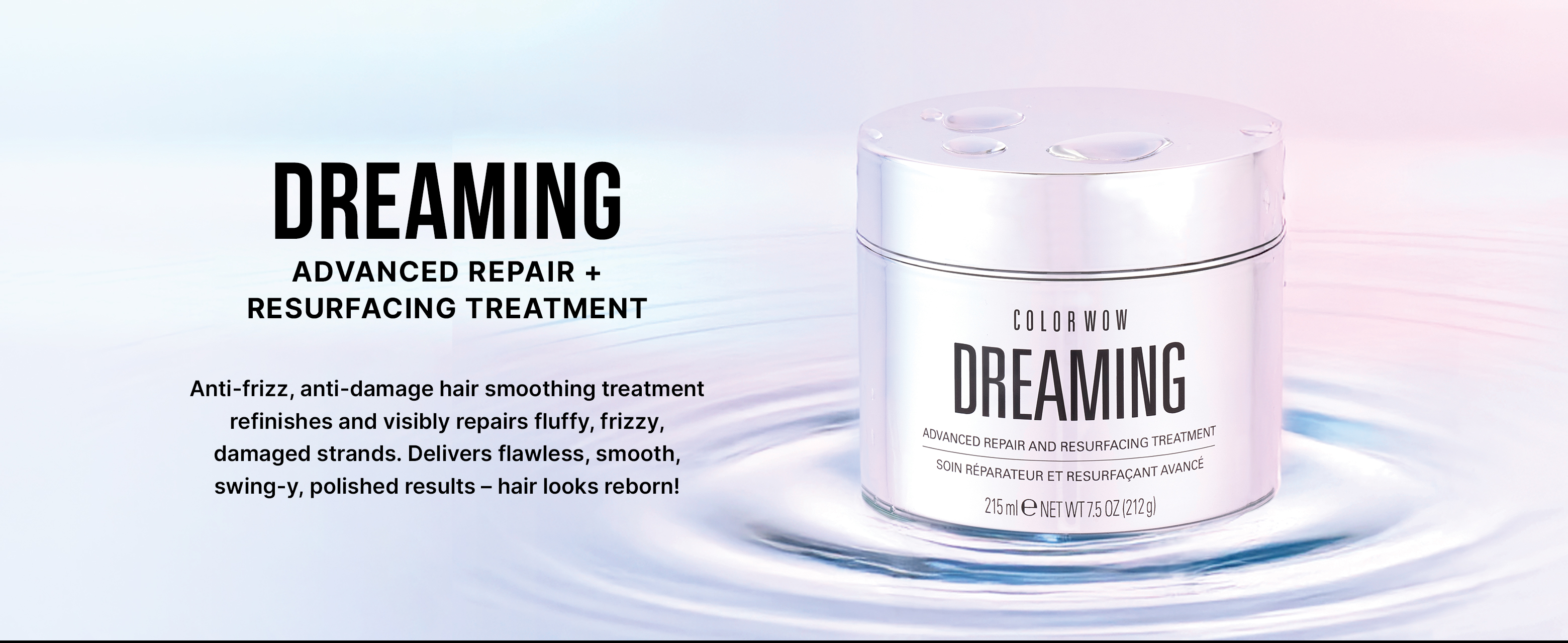 COLOR WOW Dreaming Advanced Repair and Resurfacing Treatment| Hair Mask for Anti-Frizz, Anti-Damage, Delivers Flawless Strands