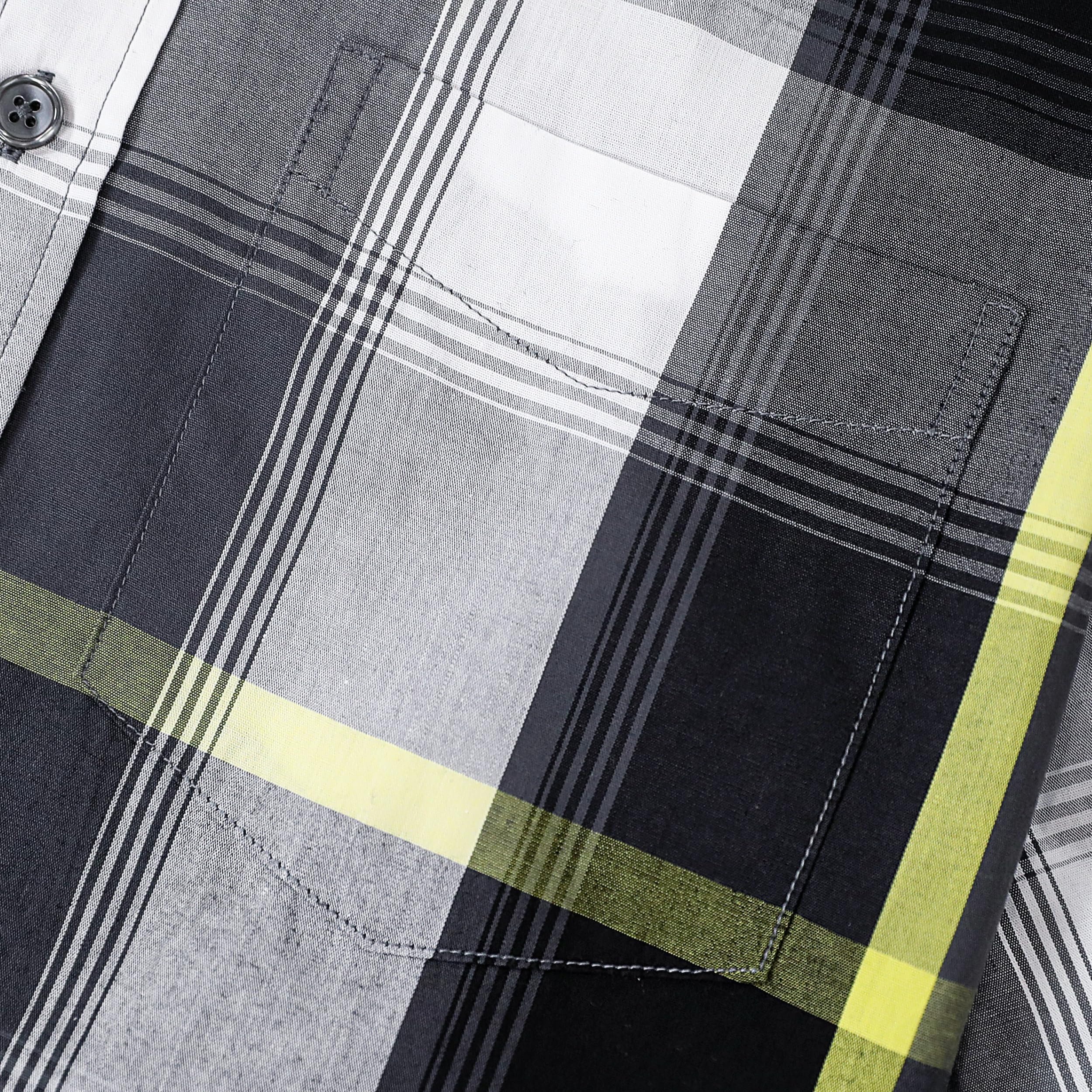 Dubinik® Camicia Uomo Camicia Quadri Uomo Casual Leggero Botton Down Regular Fit Conformate Camicia Uomo Taschini