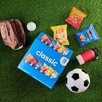Frito-Lay Snacks Variety Pack, Classic Mix, Single Serve Snack Bags, (18 Pack), Ruffles, Fritos, Cheetos, Lay's, Doritos, Chips