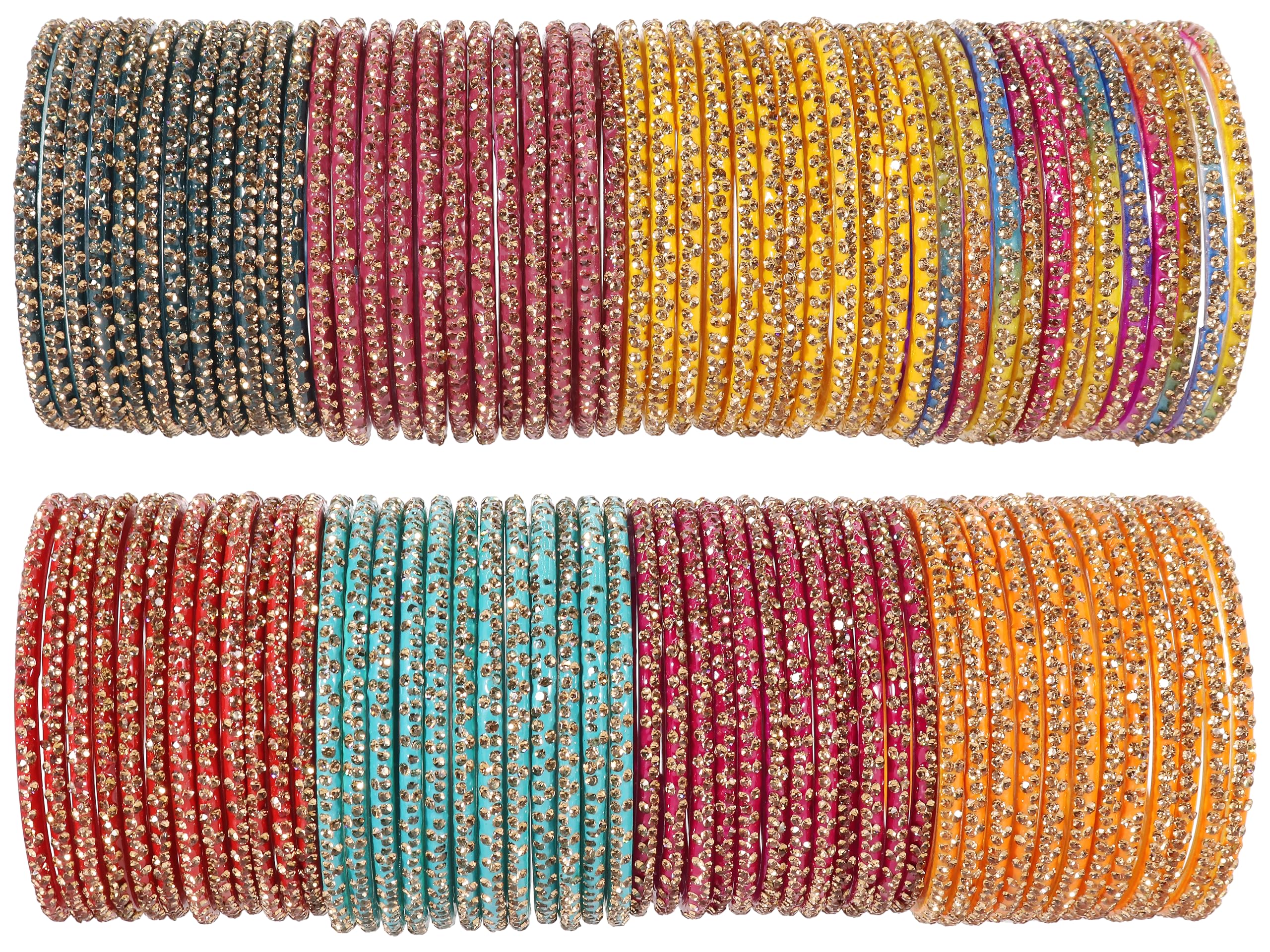 LAVAZZA Set of 8 Colour Glass Bangles Combo Set For Women and Girls | Traditional Bangles Set | Designer Bangle Set For Party/Daily use/Wedding/office | Fashion Jewellery- Set of 96 (KS4-Combo-2.4) (B0CMQR41Y2) Amazon Price History, Amazon Price Tracker