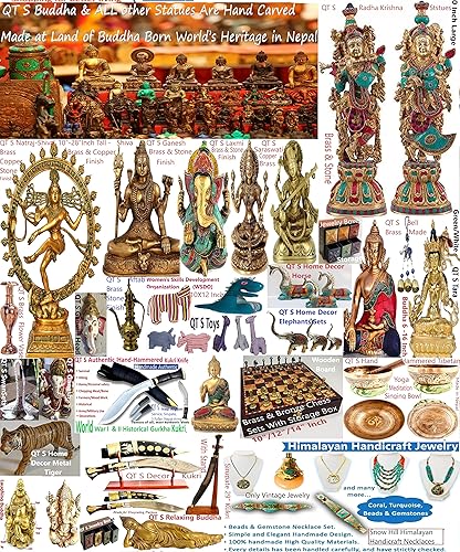 Miniatura 5 de Himalayan Craft Damaru - Tambor de mano de madera instrumento musical folclórico nepalí tallado a mano tambor damaru para divertirse para todos los