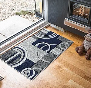 GLORY RUGS Area Rug Modern Soft Hand Carved Contemporary Floor Carpet with Premium Fluffy Texture for Indoor Living Dining Room and Bedroom Area (2x3, Navy)