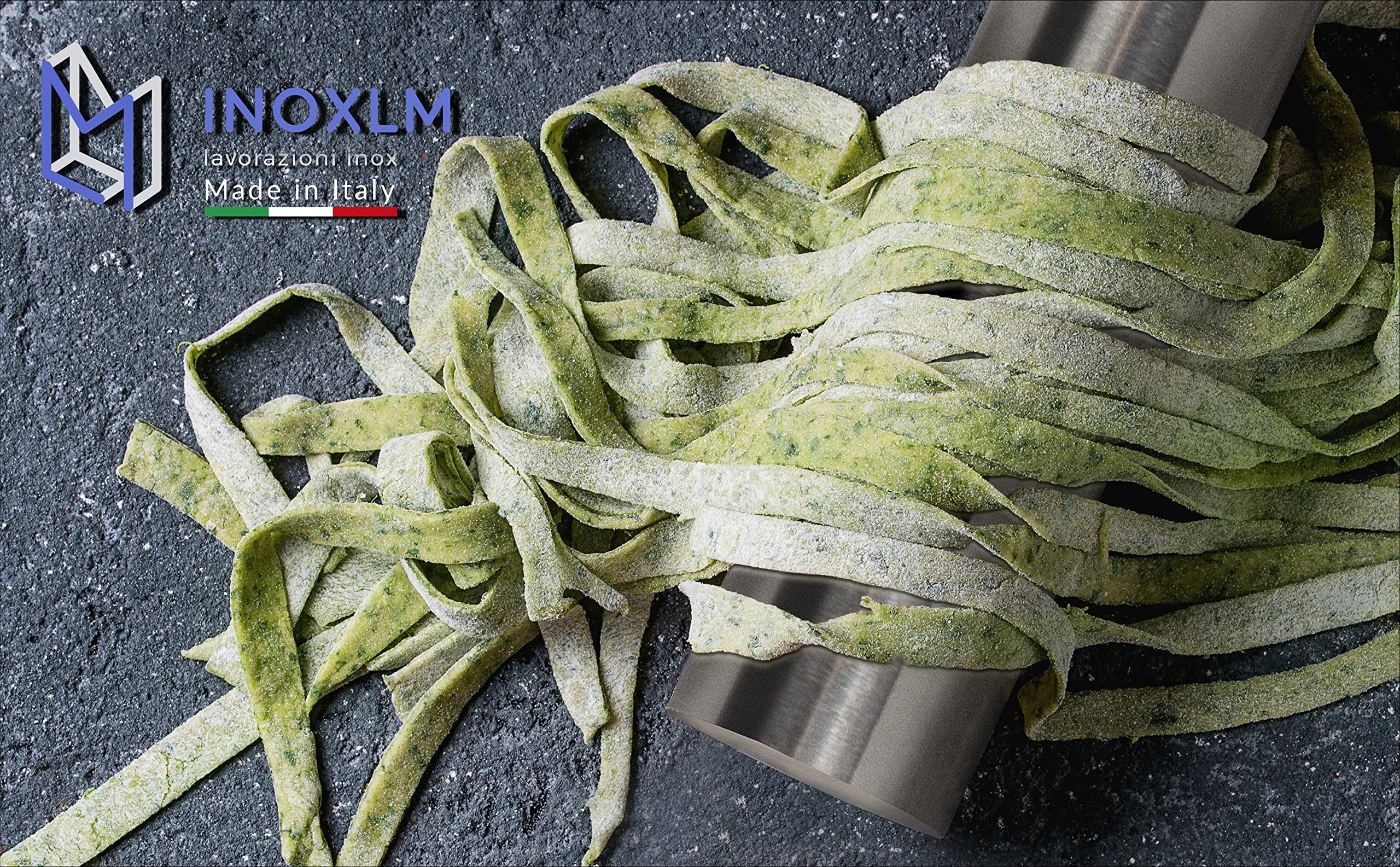 INOXLM Mattarello in acciaio inox per pasta di zucchero impasti cucina pane pizza dolci torte (Senza Custodia)