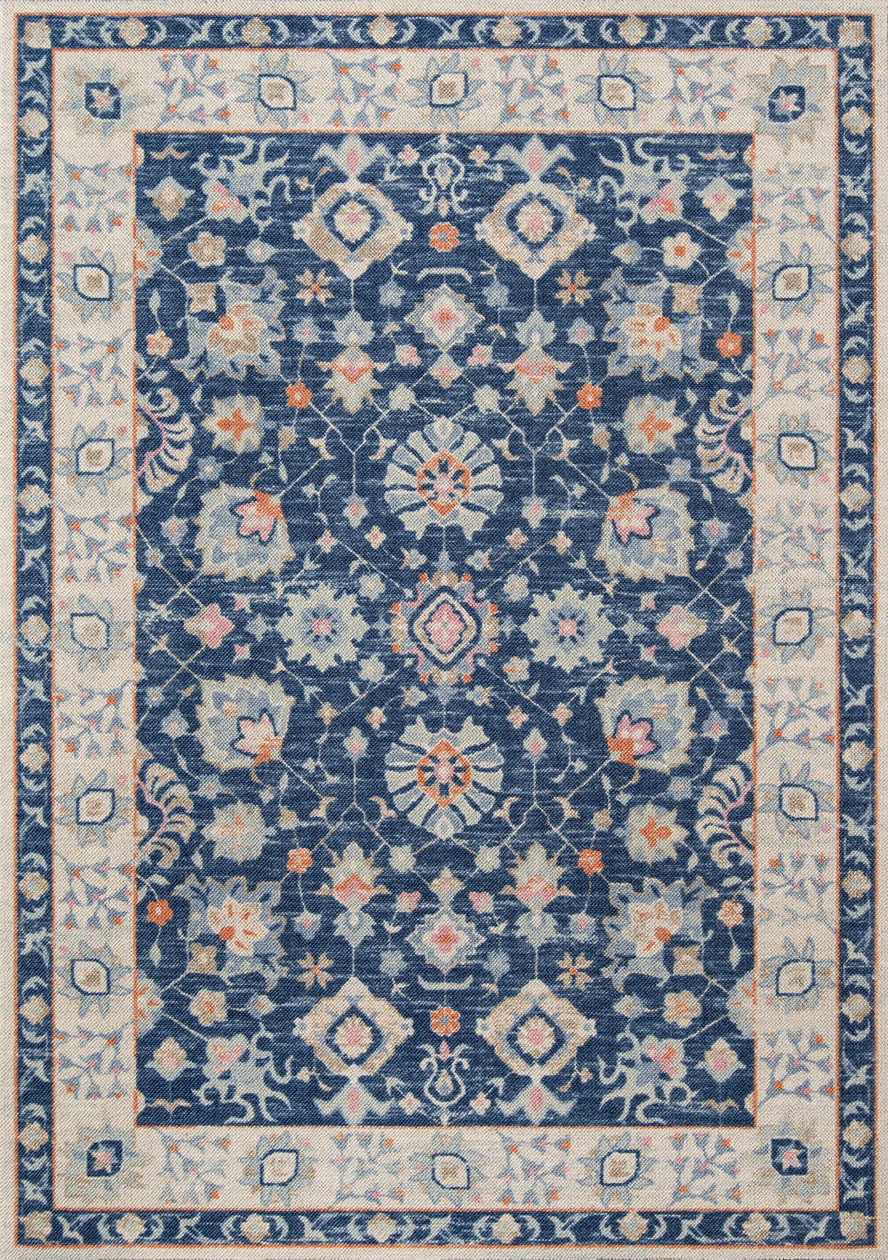 Momeni Anatolia Area Rug, 3 ft 3 in x 5 ft, Navy