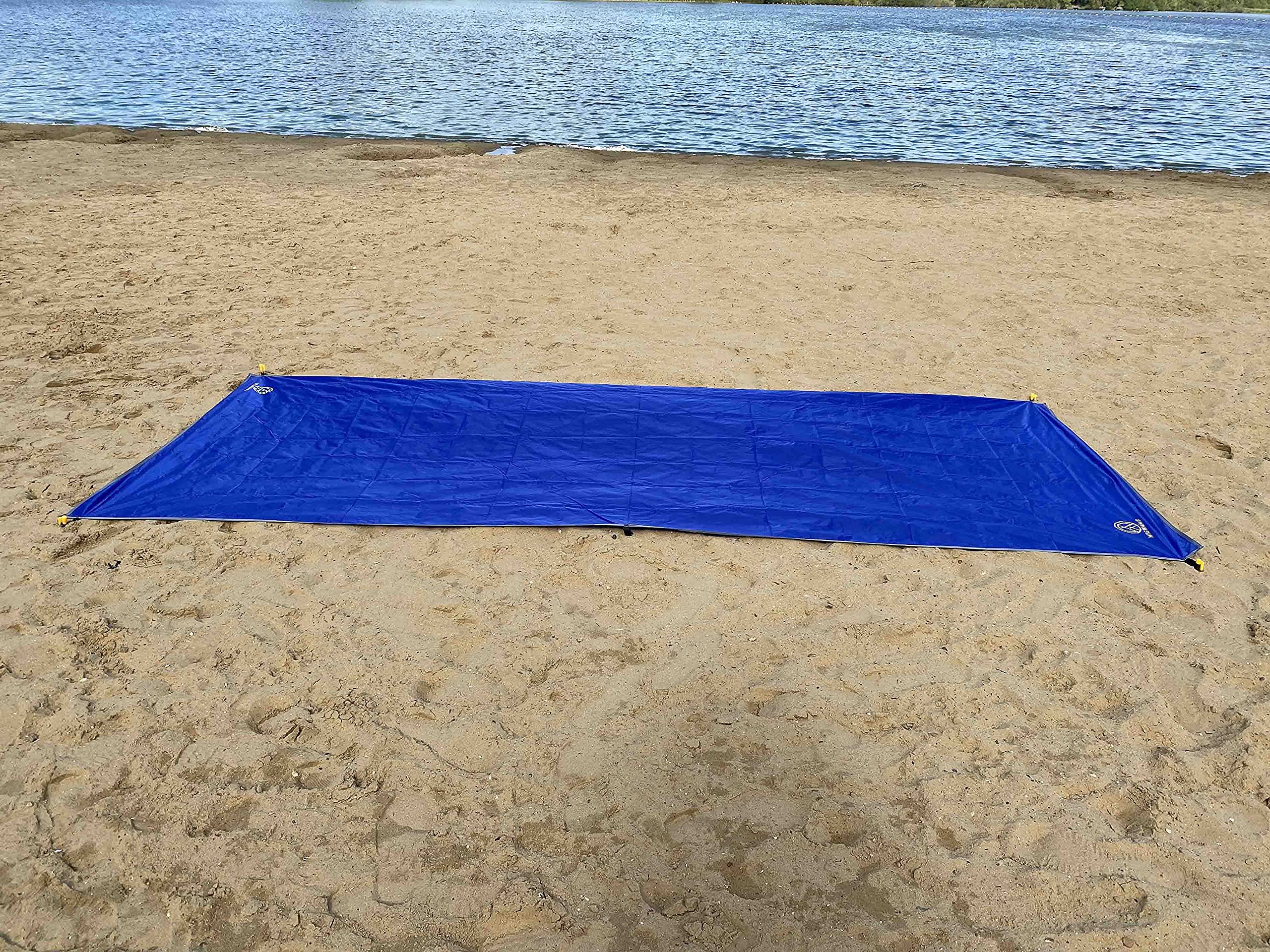 SUP Tappetino da atterraggio per tavole da paddle 360 x 145 cm blu oceano nylon 210T
