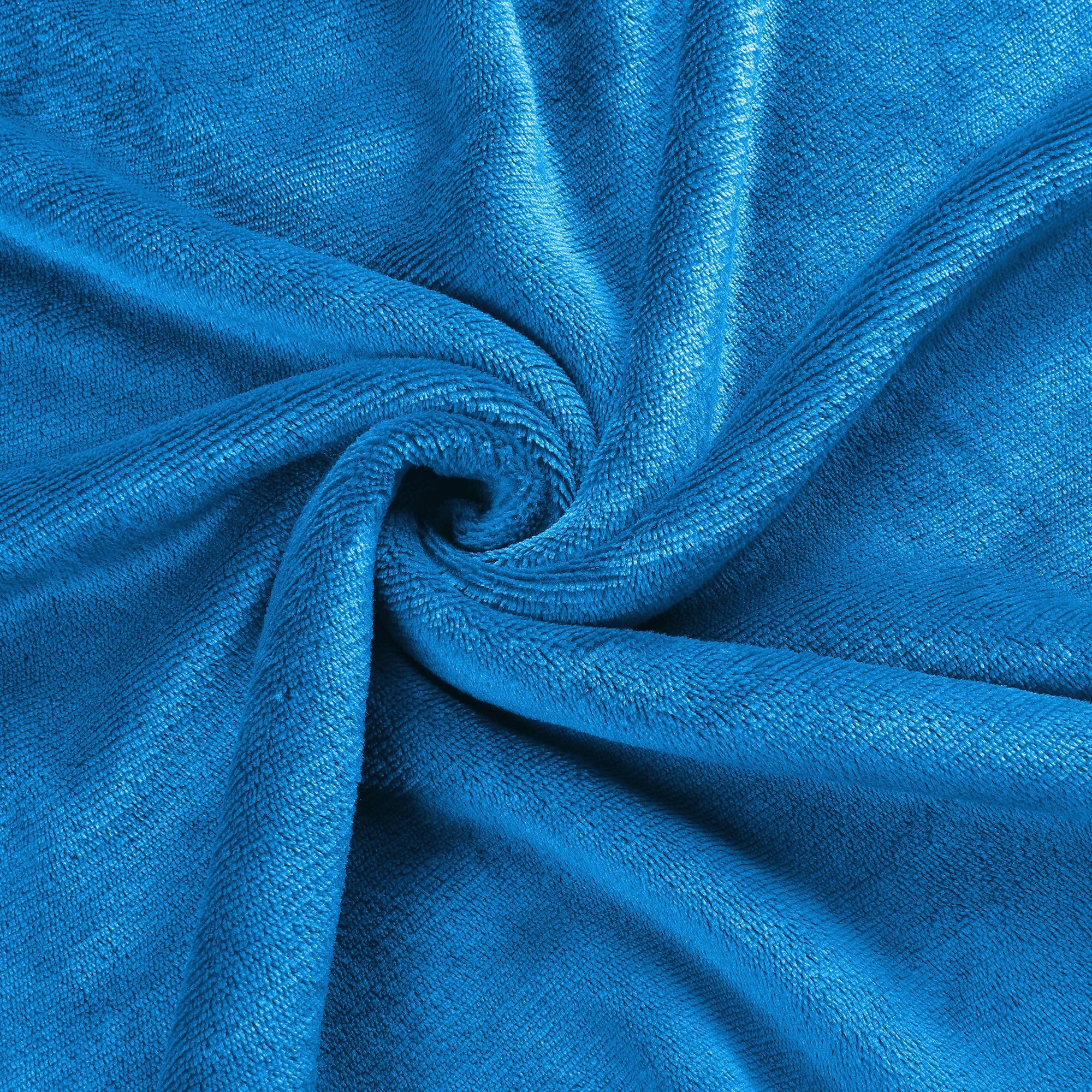 SUNNY HEAT Electric Blanket Full Size 72""x84"" - Warm Flannel Heated Blanket with 4 Heating Levels & 10 Auto Off, Winter Comfort Aid Bedding, Teal, A-blue