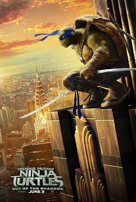 Amazon Com Leonardo Teenage Mutant Ninja Turtles Out Of The Shadows 24 X 36 Movie Poster Thick Megan Fox Posters Prints