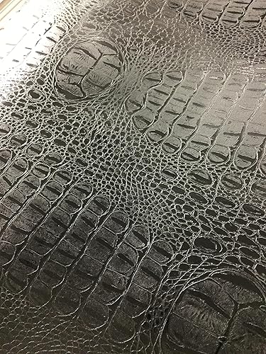 Miniatura 3 de Envoltura de vinilo de piel de cocodrilo negro para automóvil de 96 x 60 pulgadas