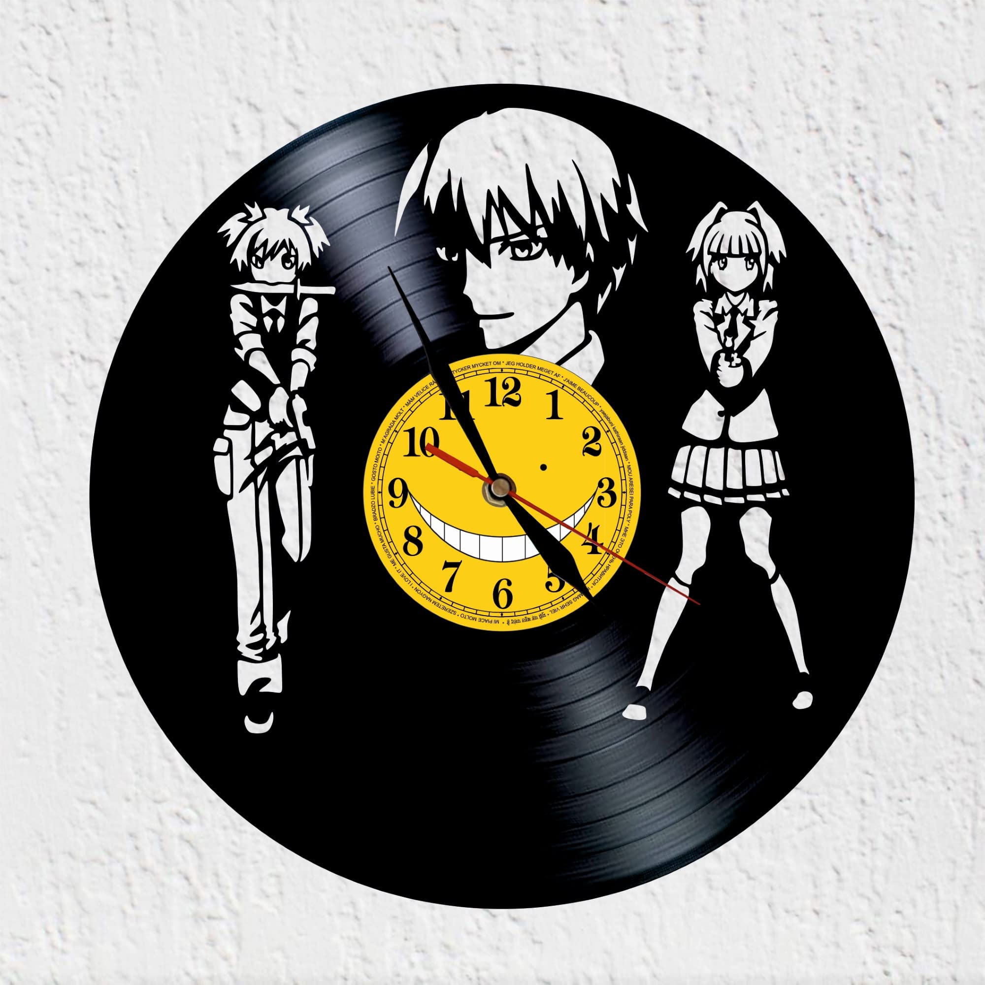 Horloge Murale De Disque Vinyle Silhouette Karma Akabane