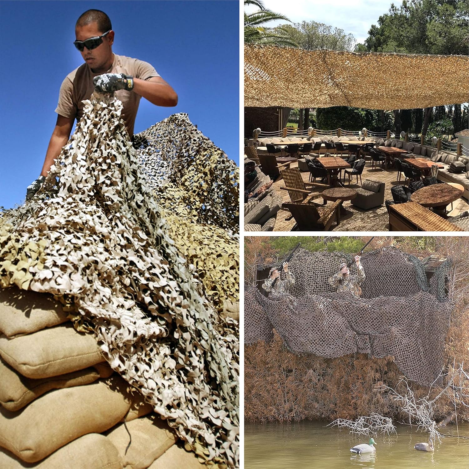 CamoSystems Basic Series Military Spec Camouflage Net with Mesh Netting Attached, Large, 9'10" x 19'8"L, Original Camo - Green/Brown - Image 4