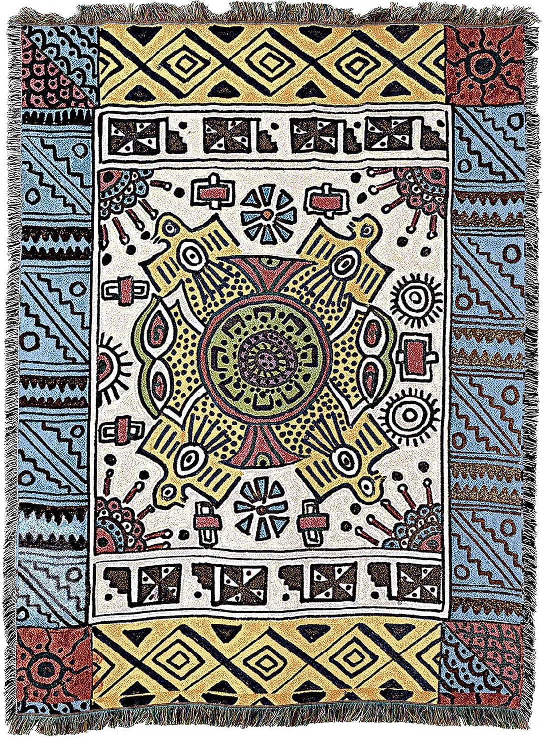 Pure Country Weavers Phoenix Blanket by Helen Kiebzak - Gift Tapestry Throw Woven from Cotton - Made in The USA (72x54)