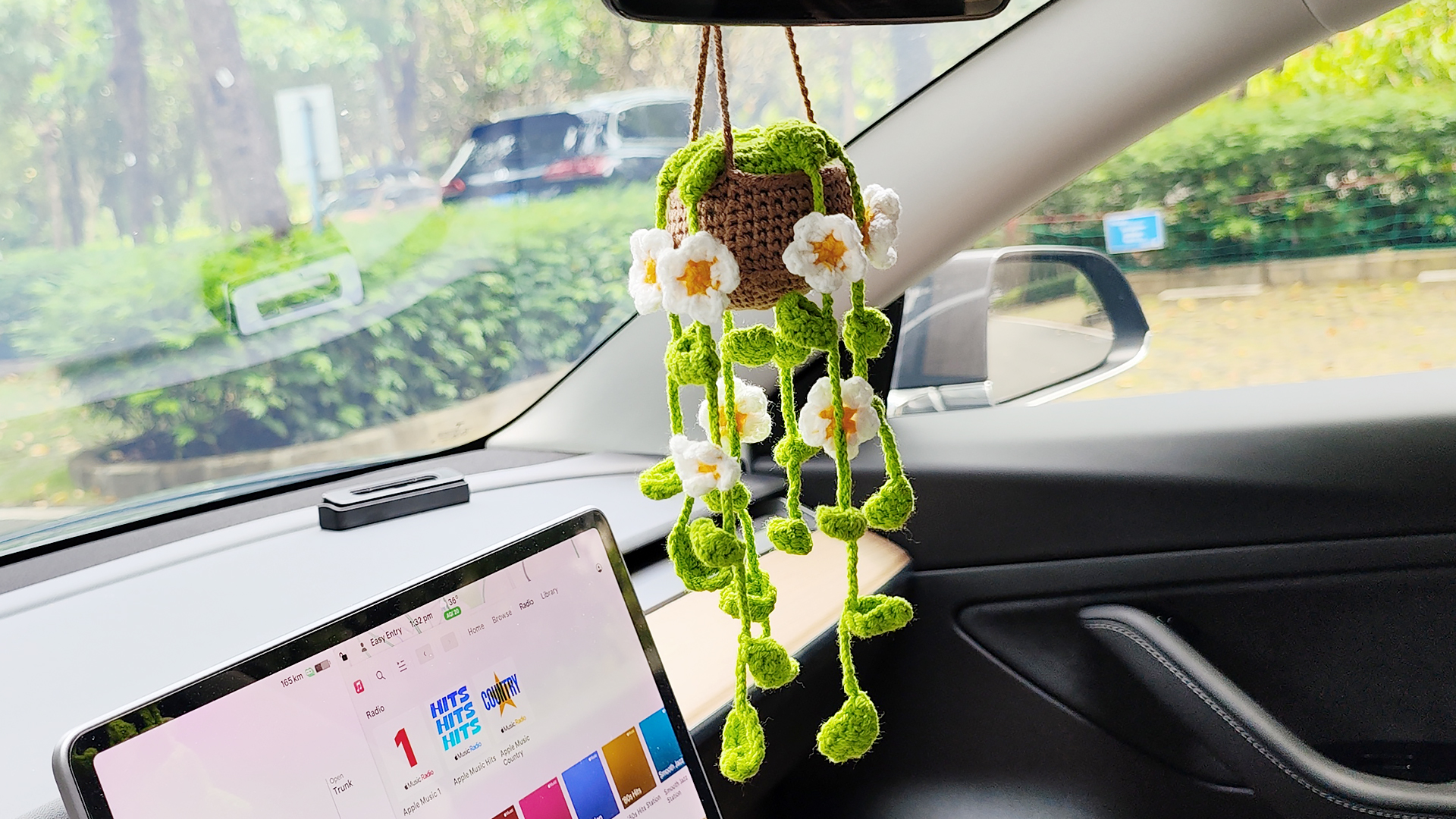 Amazon.com: HFZRZFH Crochet Plant for Car - Rear View Mirror