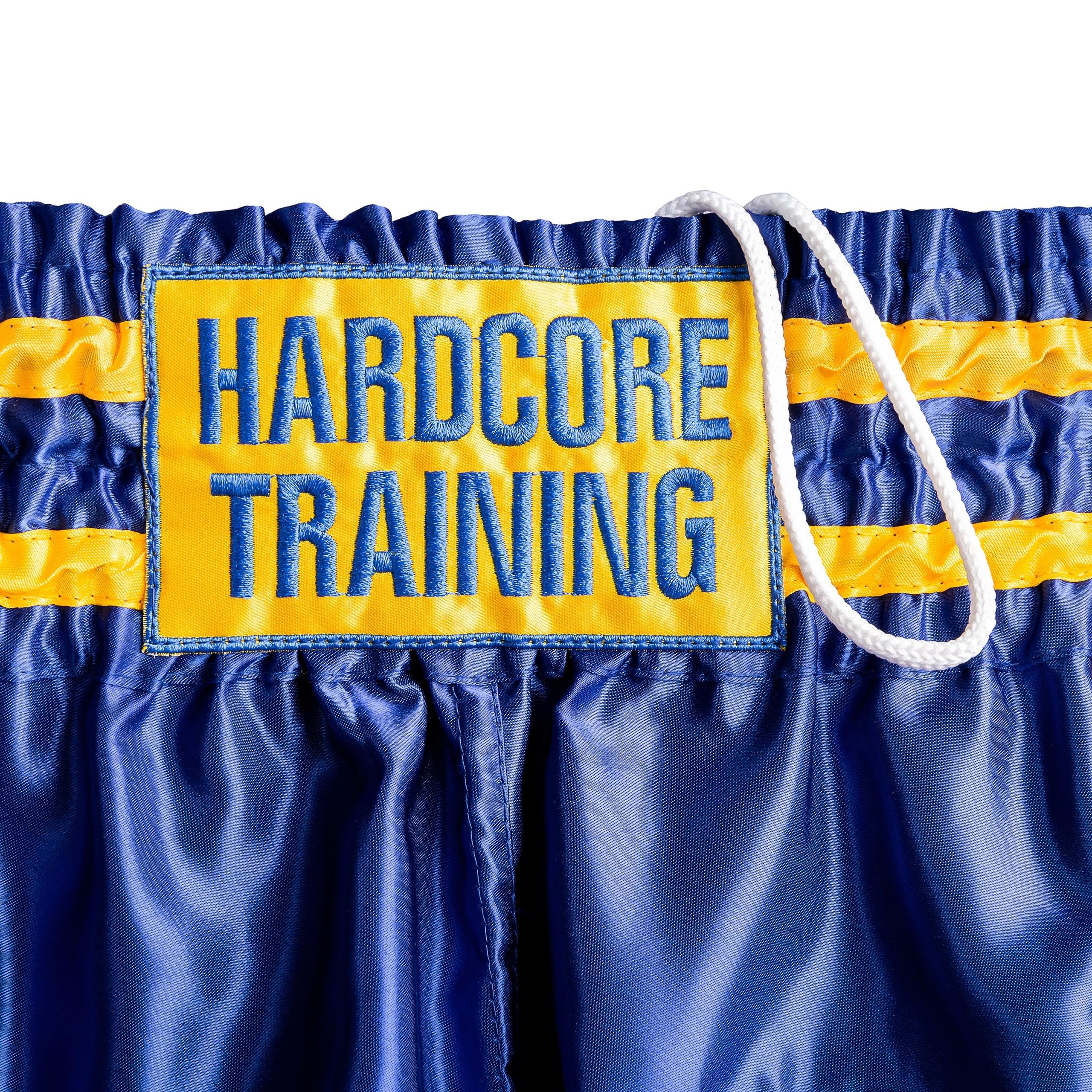 Hardcore Training Muay Thai Kampfshorts für Herren, Blau, für Kickboxen, MMA, Kampfsport, Sparring