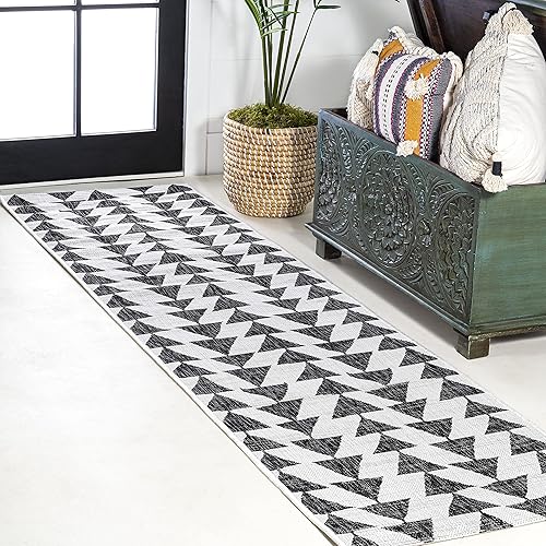 JONATHAN Y SMB126D-28 Andratx - Alfombra moderna tribal geométrica para interiores y exteriores, estilo bohemio, rústico, fácil limpieza,