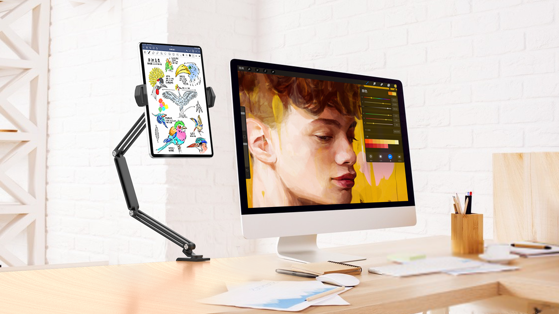 Amazon.co.jp: Ulanzi タブレットアーム スマホスタンド 両用 横/縱き