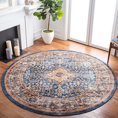 Miniatura 8 de Safavieh Bijar Collection BIJ652A - Alfombra de área tradicional oriental vintage marrón (Brown / Rust),Marfil/Óxido,Azul