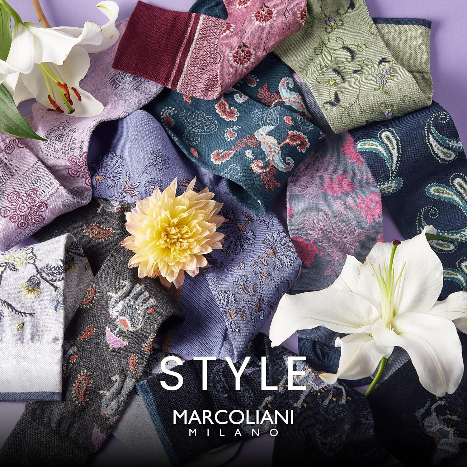 Marcoliani Milano Made in Italy - Mens Dress Socks | Ultra soft and warm Elephant Style