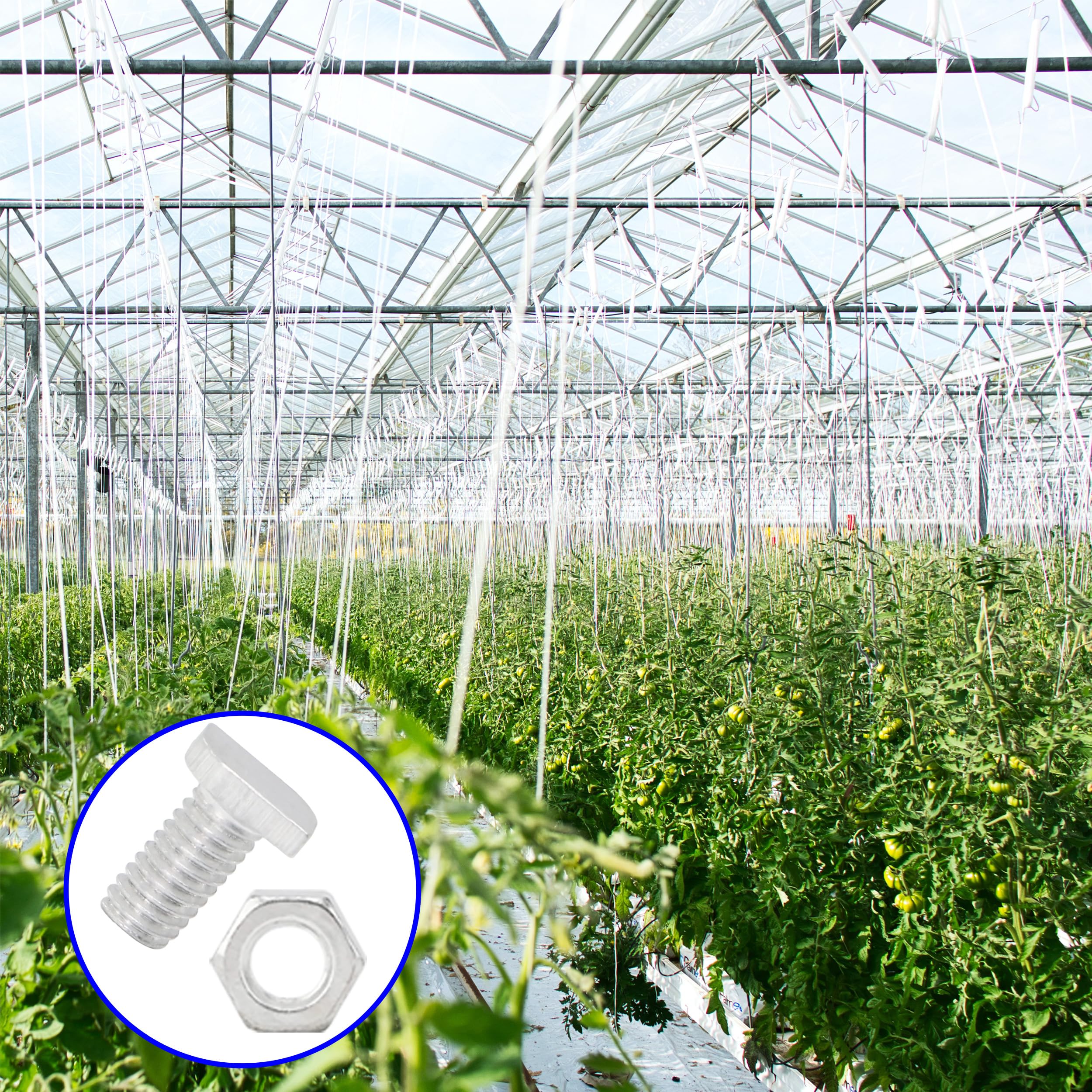 20 Serra Vetro Alluminio Quadrato Testa Dadi E Bulloni 11mm - Foto 11