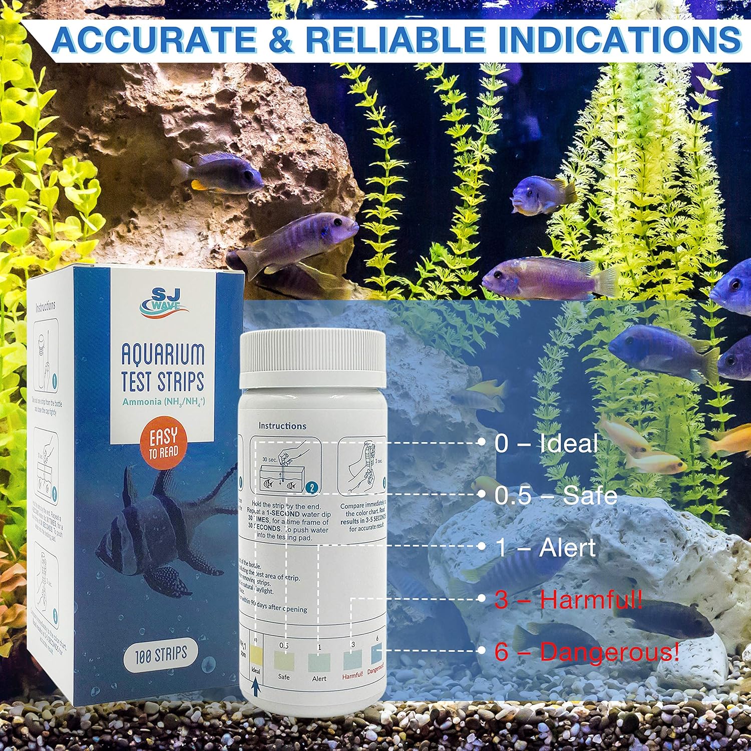 Buy Aquarium Ammonia Test Strips Fast and Accurate Water Quality
