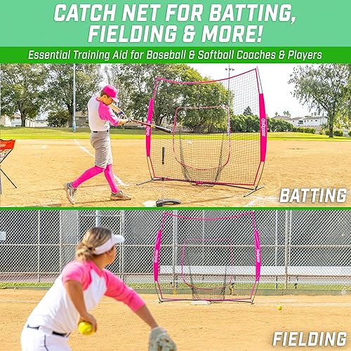 Miniatura 2 de GoSports 7 x 7 ft Baseball & Softball Nets - Available in Team Colors - Batting & Pitching Net with Strike Zone