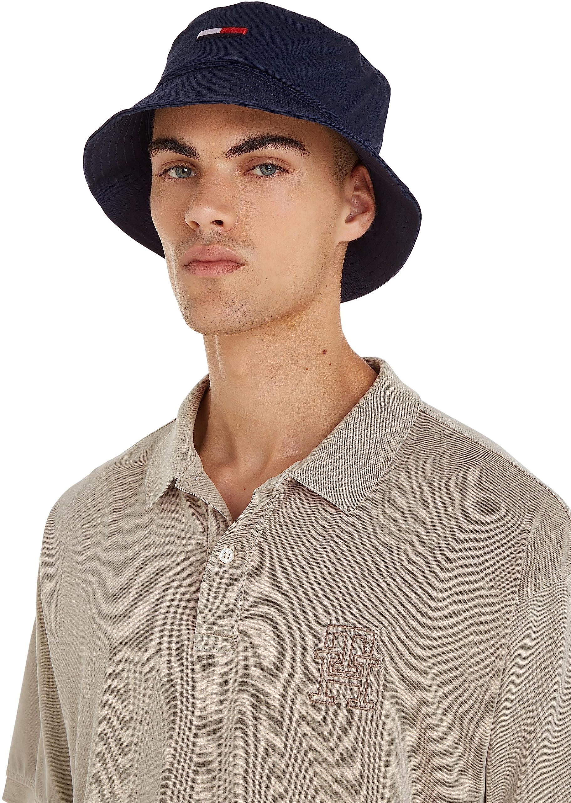 Tommy Hilfiger Męski kapelusz wędkarski TH Flag Soft Bucket Hat, Twilight Navy., jeden rozmiar