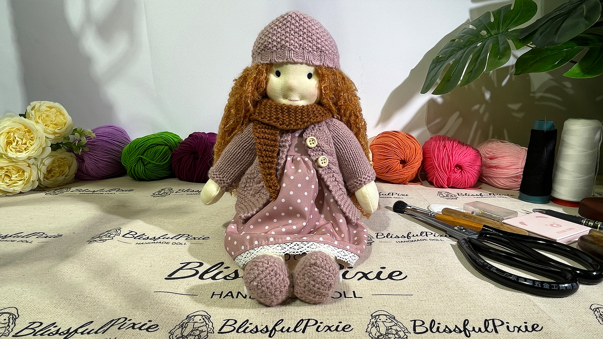 Amazon.co.jp: BlissfulPixie ウォルドルフ人形 手作り人形 Waldorf