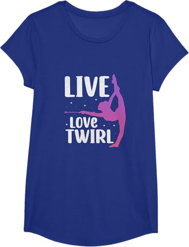 Miniatura 53 de Twirl Baton Twirling Twirler Majorettes T-Shirt Black,Navy Blue,Asphalt Grey,Baby Blue,Cranberry Red,Red,Kelly Green,Brown,Olive Green,Dark Heather