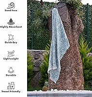 Vista 3 de Fe&Ze Toalla de playa turca con lazo para colgar, 35 x 70 pulgadas, toallas de baño turcas 100% algodón, de secado rápido, altamente absorbentes