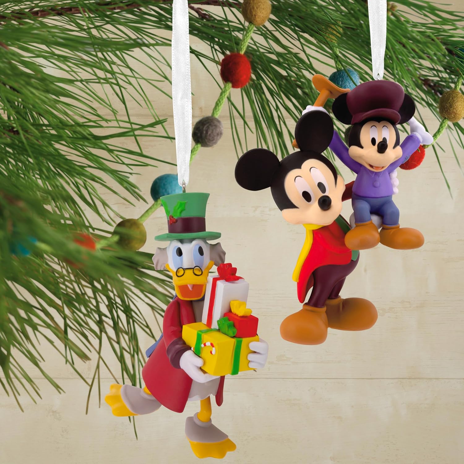 Hallmark Disney Mickey's Christmas Carol Christmas Ornaments, Set of 2 - Image 5