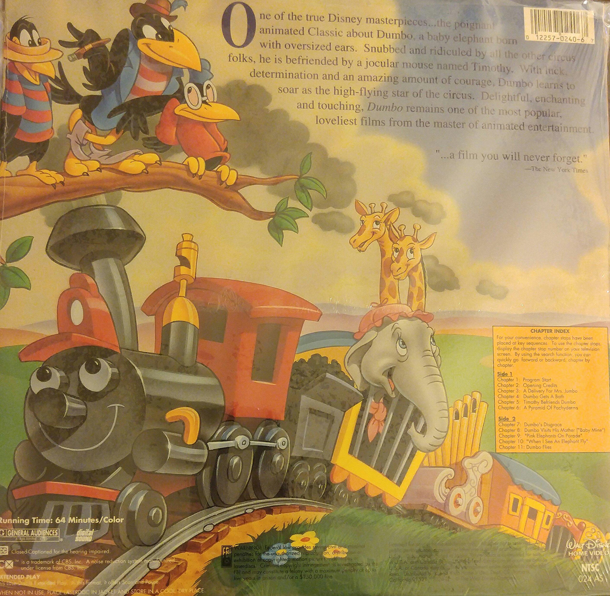 walt disney DUMBO laserdisc