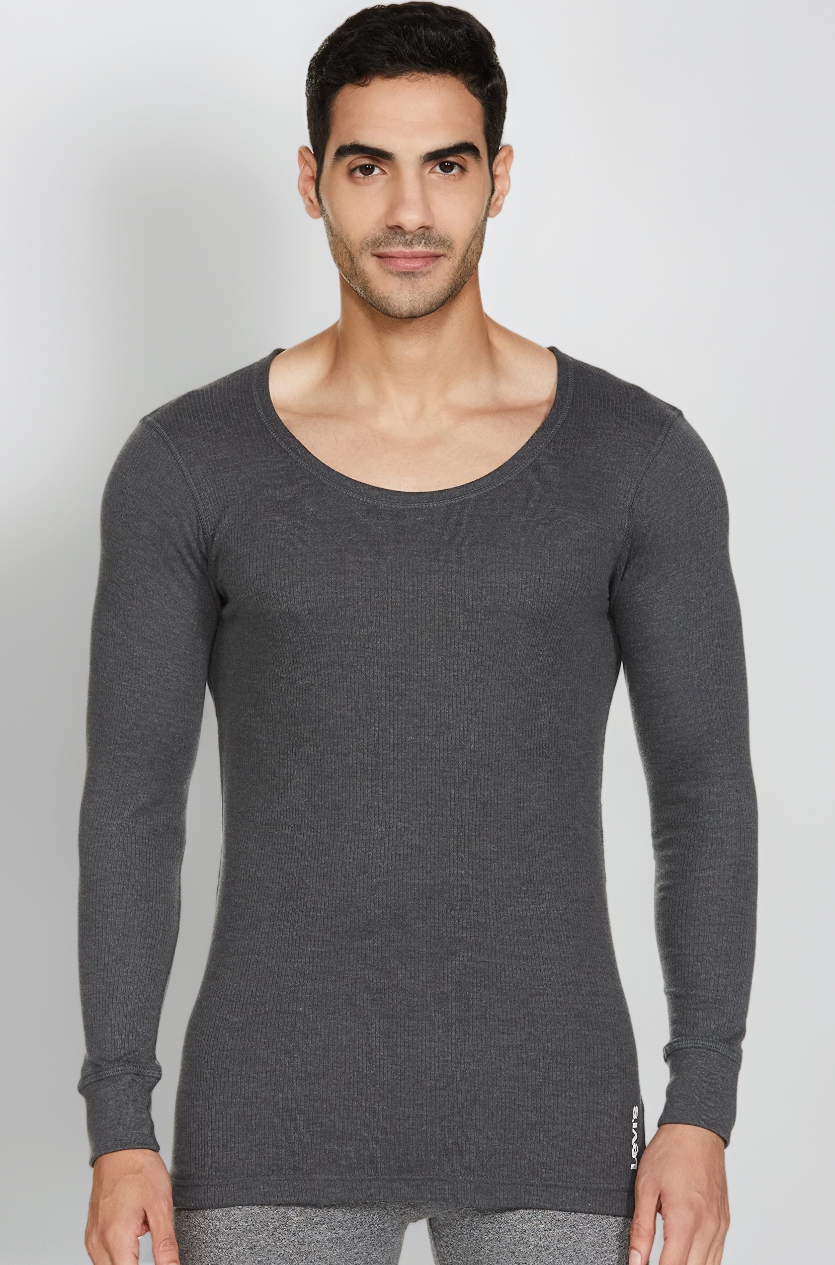 Men's Cotton Regular Fit Solid Solid Round Neck Full Sleeve Thermal Top