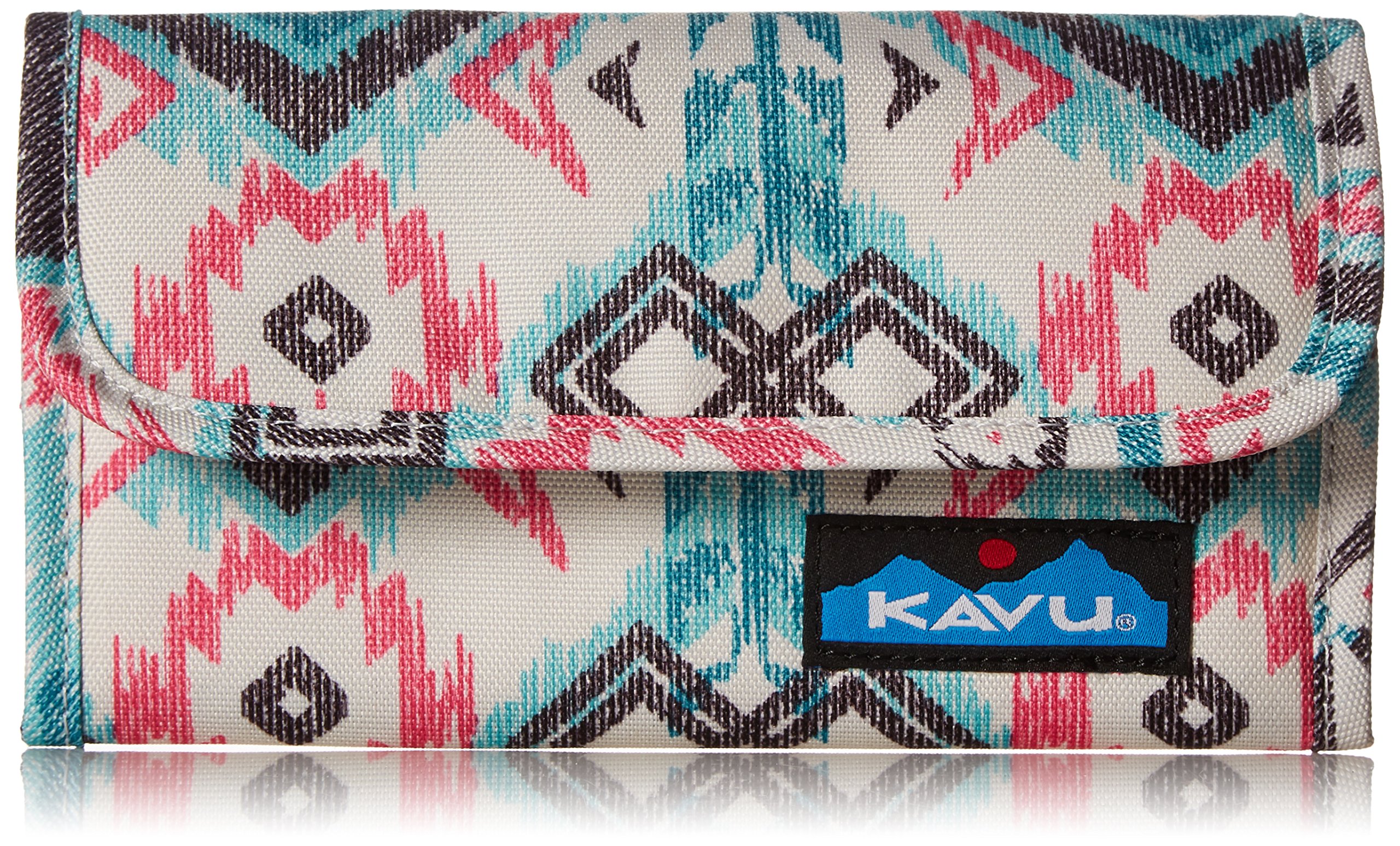 KAVU Mondo Spender Trifold Wallet Clutch Travel Organizer - Island Ikat