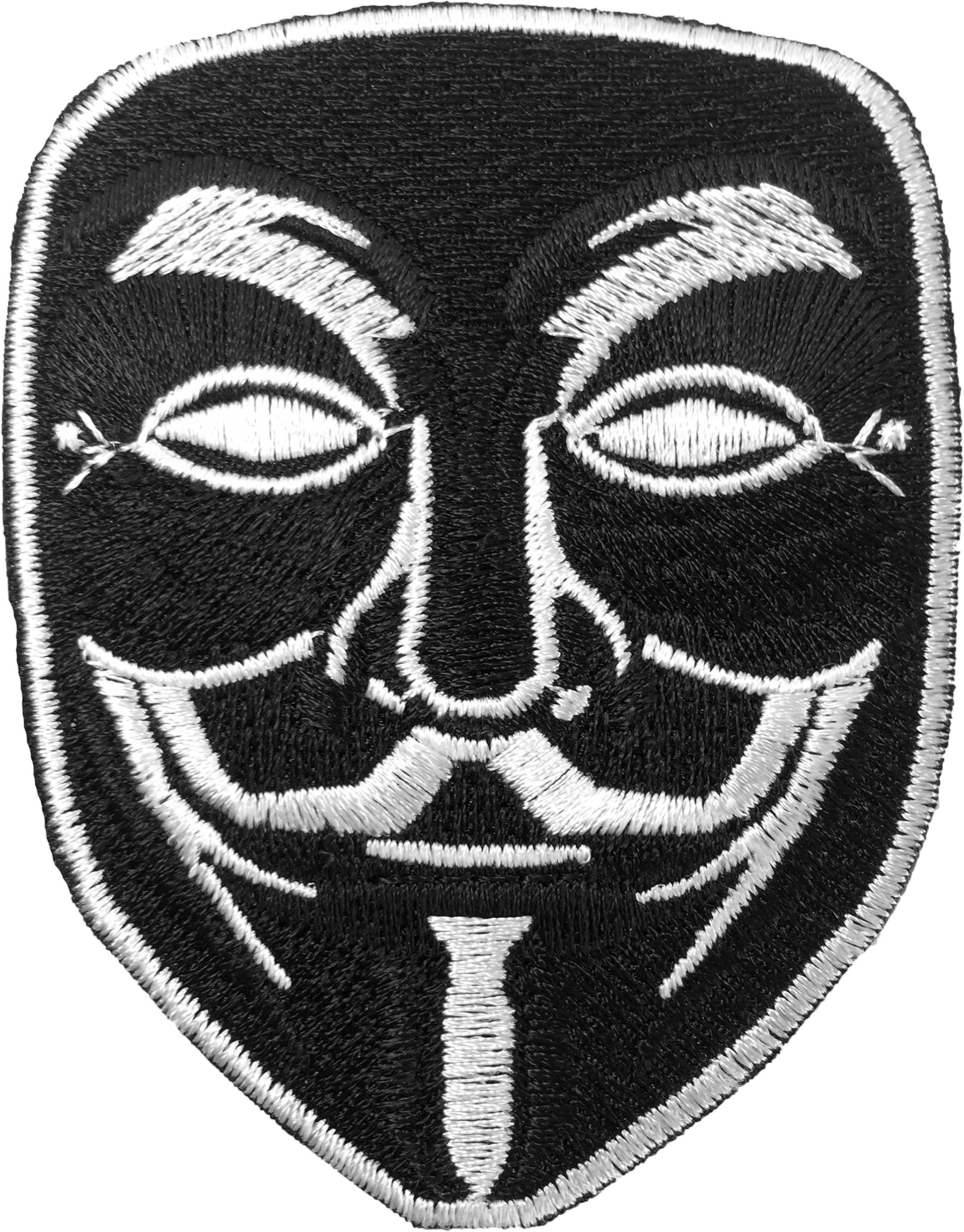 Ranger Return Anonymous Mask Sew on Iron on Embroidered Applique Patch - Black (GUYF-Black)