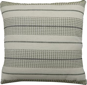 Riverbrook Home Zippered Cushion Cover Pillow with Removable Soft Angel Hair Filler, Sawyer Pine - Green, 20 x 20-Inch