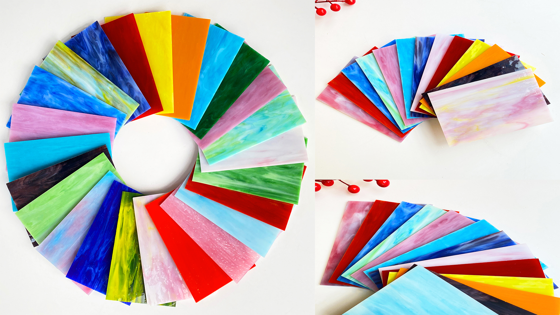 Amazon.com: PALJOLLY 24 Sheets Stained Glass Sheet Rainbow Colors
