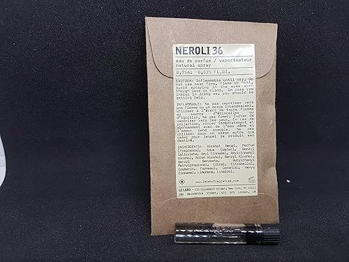 Le Labo Neroli 36 EAU DE PARFUM 0.0 fl oz 0,025 oz Vial Muestra Vidrio Splash Nuevo