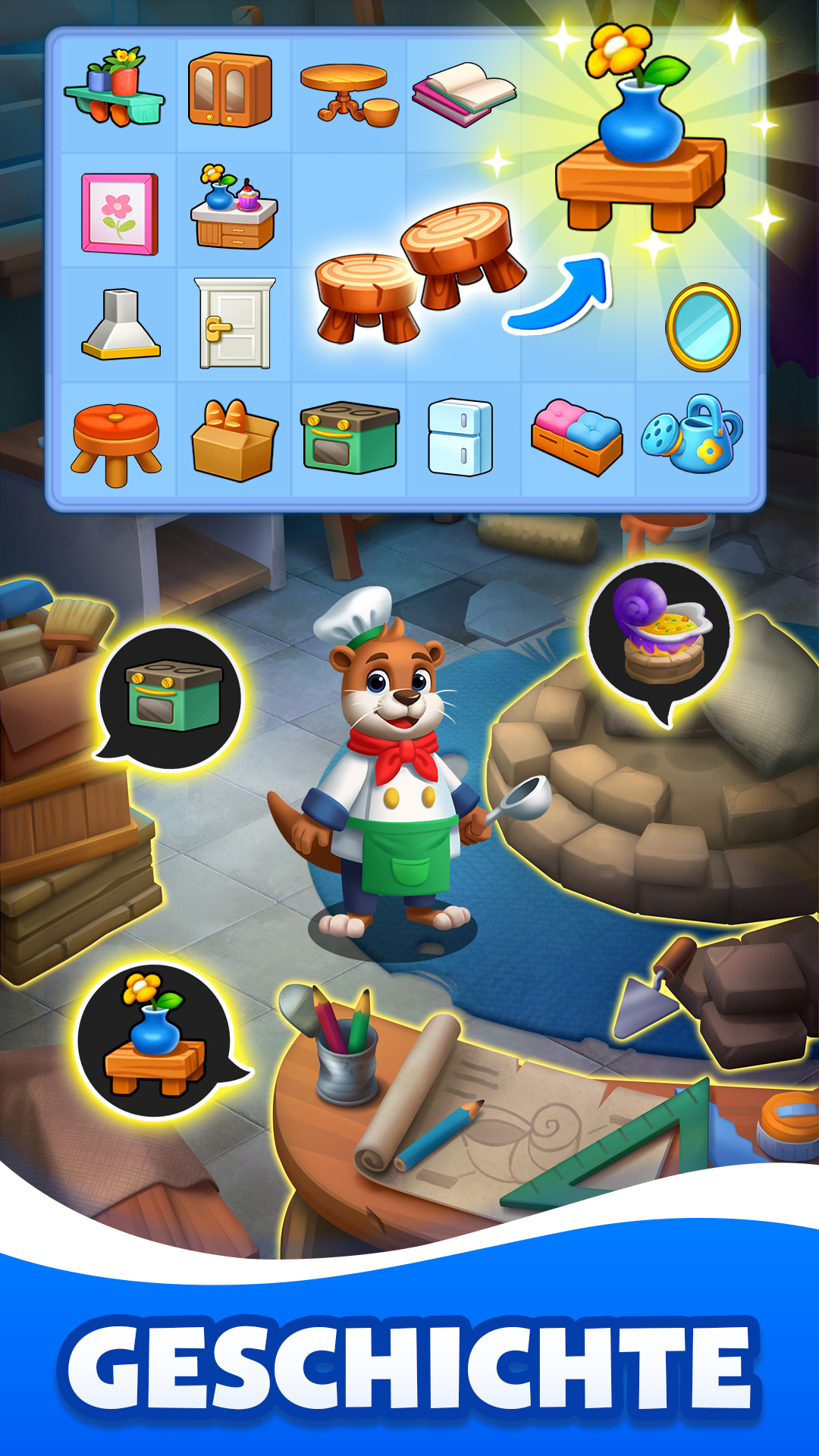 Merge Fish: Restaurant Dekor