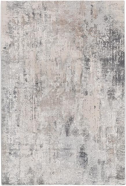 RugVista, Ritz Rug, Medium Pile, 5'2 x 7'5 ft (160 x 230 cm), Rectangle, Modern, Oeko-Tex Standard 100, Polyester, Hallway, Bedroom, Kitchen, Living Room, Light Grey/Beige, Multicoloured