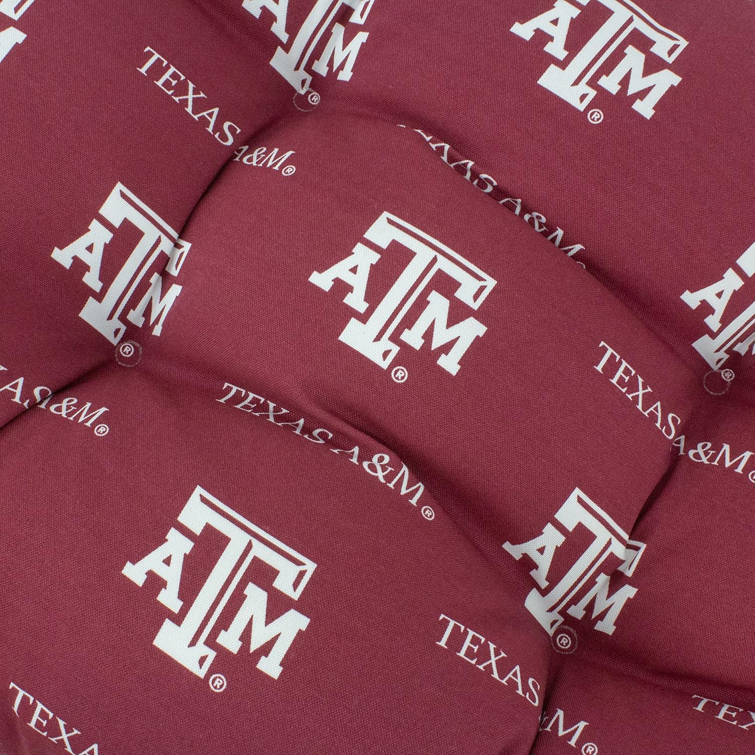 College Covers Comfy Loveseat Settee Cushion, 46 in x 20 in x 3 in, Texas A&M Aggies
