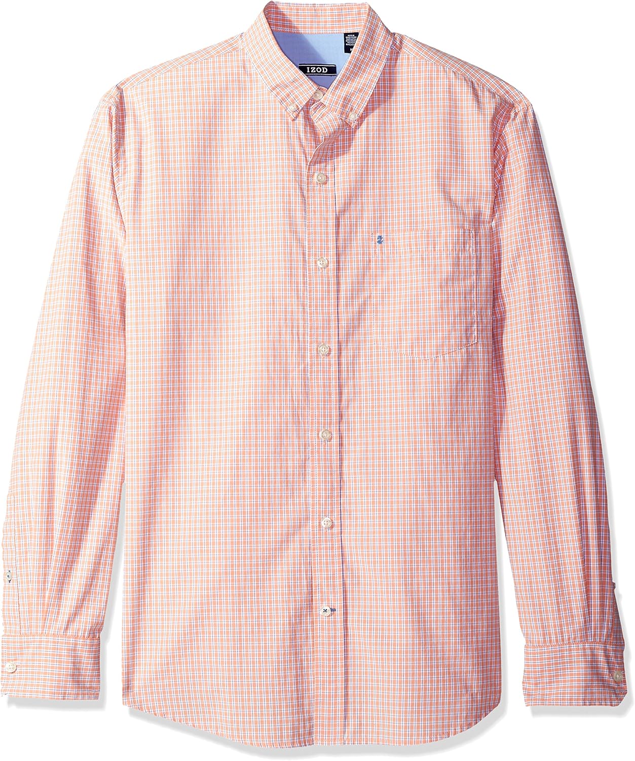 IZOD Men's Breeze Long Sleeve Button Down Plaid Shirt