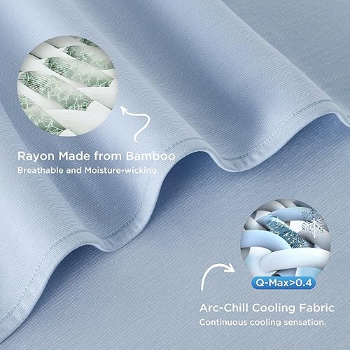 Miniatura 2 de Bedsure Manta refrescante tamaño Queen para personas que duermen con calor  Manta de verano tamaño Queen, manta ligera y delgada, manta de bambú