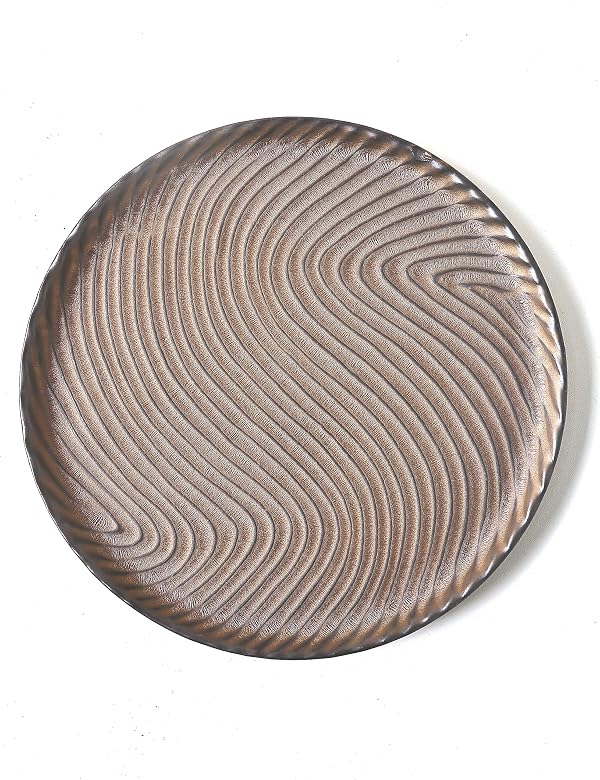 Vanity Tray, Candle Tray, Bathroom Tray, Countertop Tray, Perfume Holder Organizer, Decorative Tray for Dresser, Table, Bathroom Countertop, Home décor, Round, Brown, 8"×8" by GaLouRo - Image 7