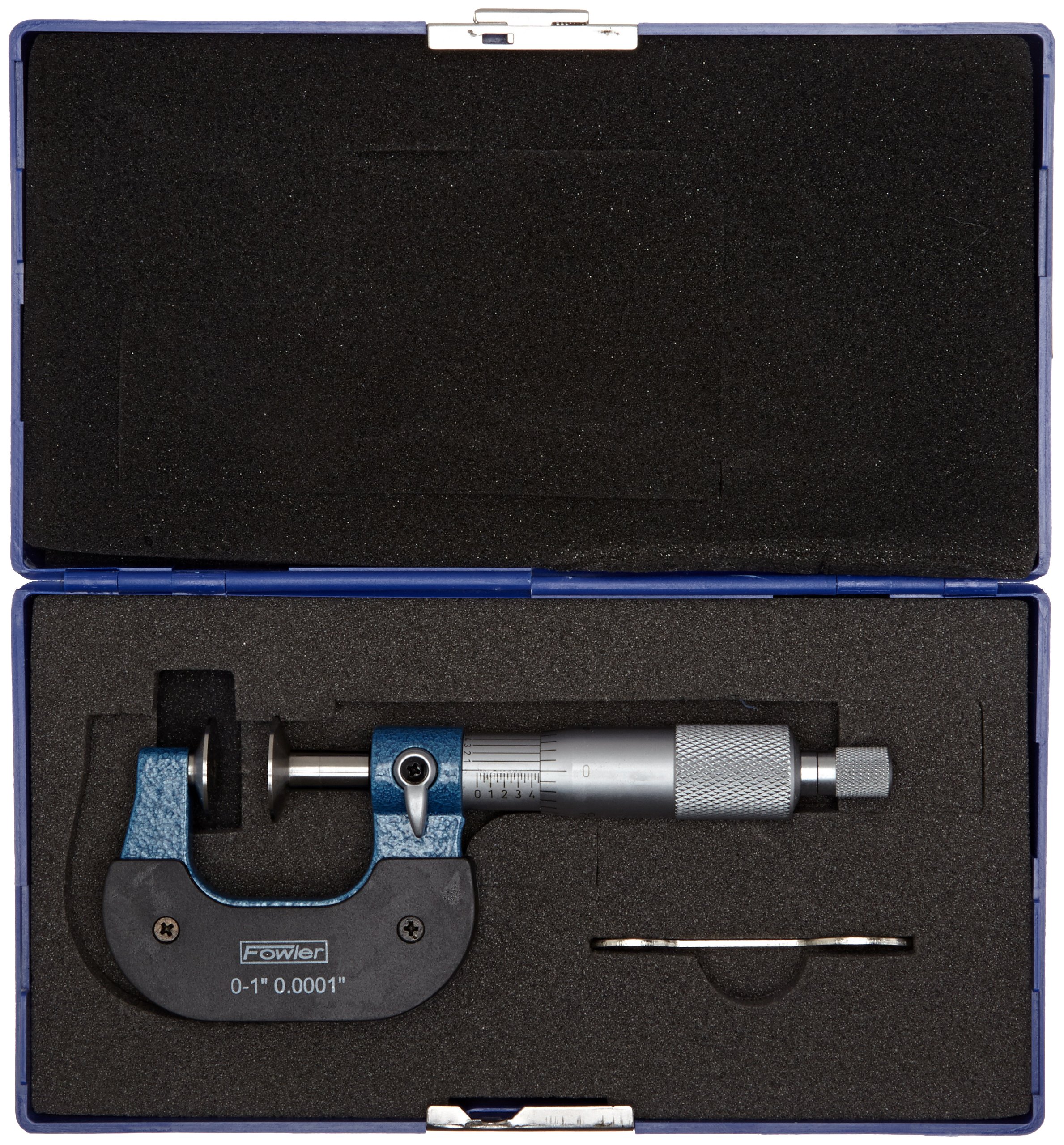 Fowler 52-250-111 - Micrómetro de disco, rango de medición de 0-1", graduación de 0.0001", precisión de 0.00016"