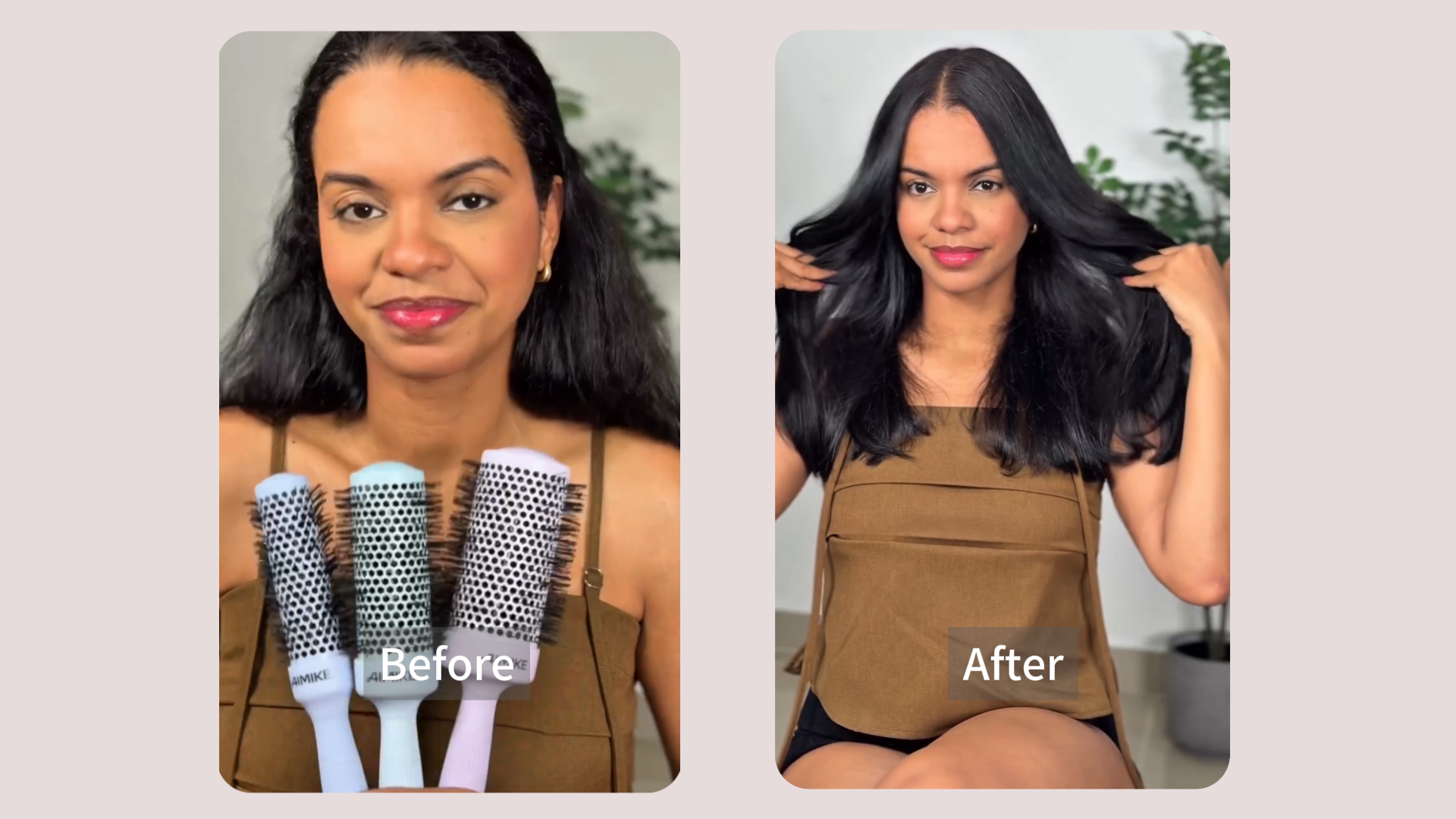 AIMIKE NaturaVol Round Brush for Blow Out,Nano Thermal Ceramic-Coated Round Hair Brush for Fine Hair,Fast Blow Dry for Smooth Salon-Style Finish at Home,Adds Volume,Teal (1.7Barrel,2.5with Bristles)