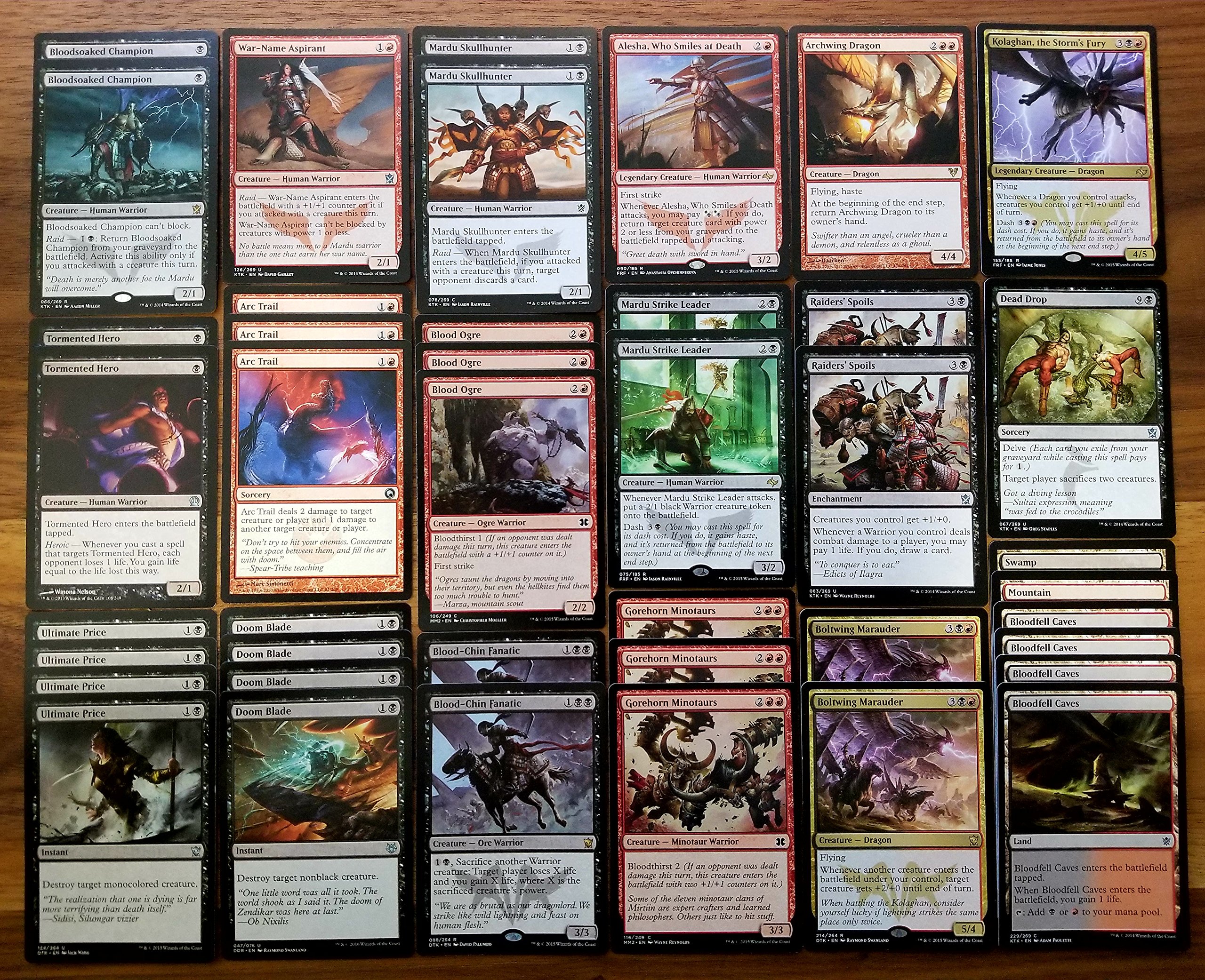 warrior cards mtg Amazon.com: Magic the Gathering Dragon Mardu Warrior Custom Magic Deck :  Toys & Games