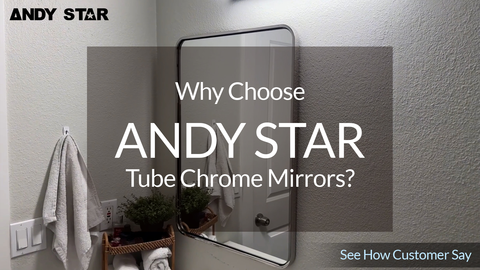 Amazon.com: ANDY STAR Chrome Bathroom Mirror, 22x30'' Rounded